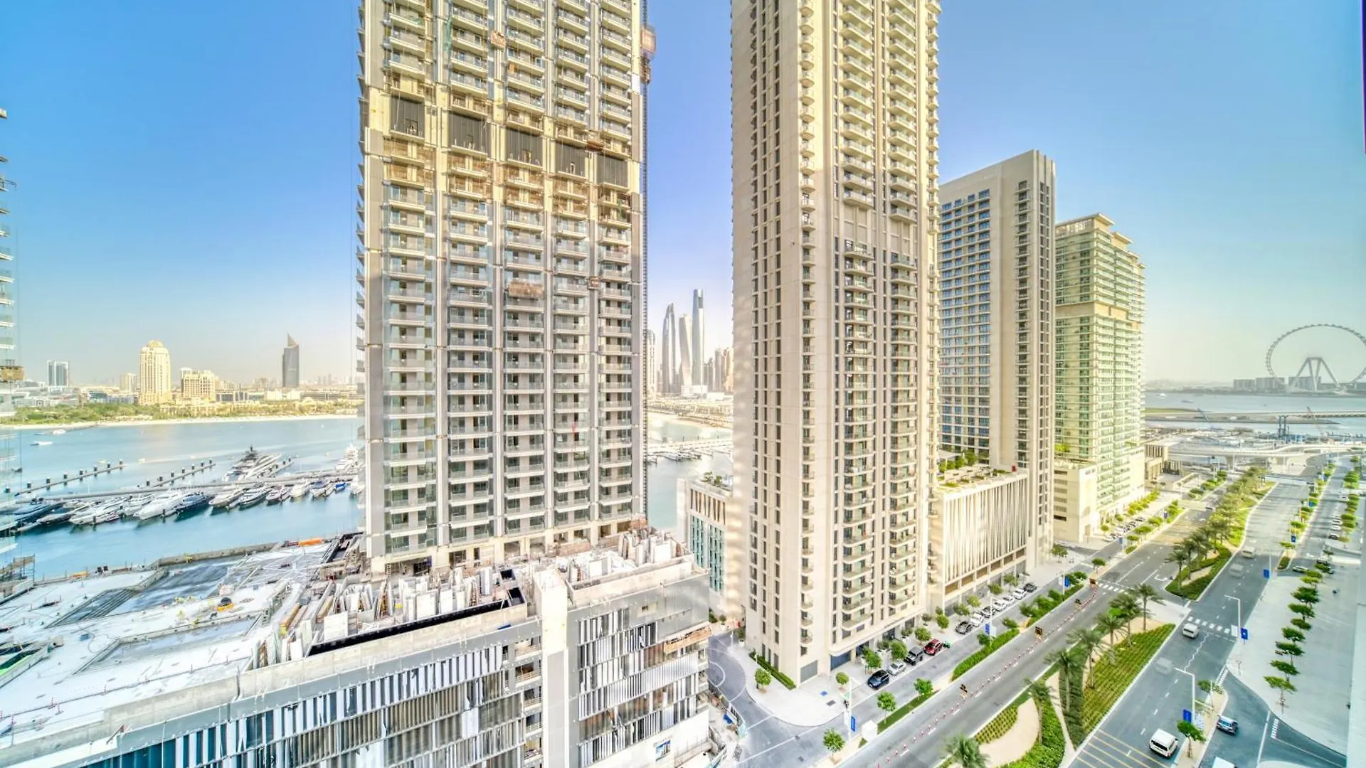 Chic 2Br With Iconic Dubai Eye And Palm Views公寓